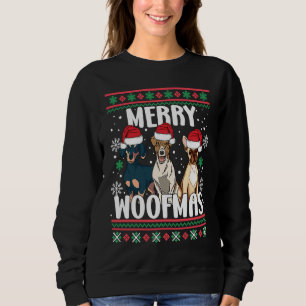 Funny Merry Woofmas Santa Claus Dogs Ugly Christma Sweatshirt