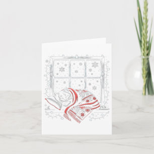 Funny Merry Xmas Cat Gifts For Cat Mum Womens Chri Card