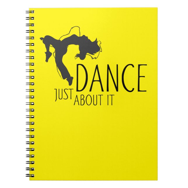 Funny Message - Just Dance About It 1 Notebook (Front)