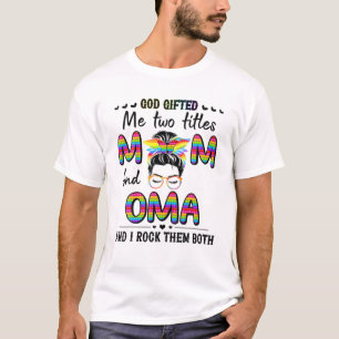 Funny Messy Bun Sensory Pop Toy God Gifted Me Mum T-Shirt