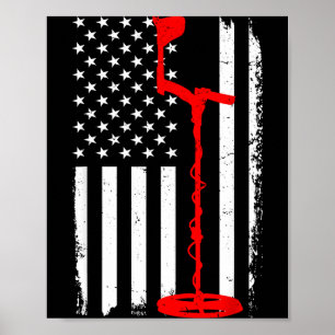 Funny Metal Detecting Design For Men Women Metal D Poster
