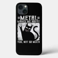 Funny Metal Makes Me Happy Cat