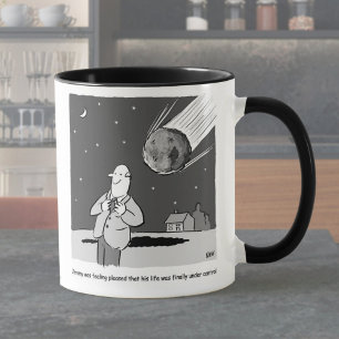 Funny Meteor Hitting Earth Disaster Mug