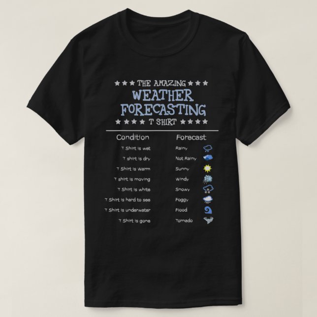 Funny Meteorology Gifts The Amazing Weather T-Shirt (Design Front)