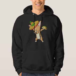 Funny Mexican Chihuahua Dog Taco Dabbing Cinco De Hoodie