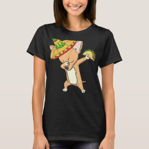 Funny Mexican Chihuahua Dog Taco Dabbing Cinco De T-Shirt