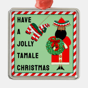 Funny Mexican Christmas Collectable Metal Tree Decoration
