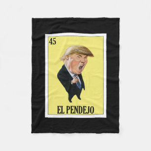 Funny Mexican Design For Anti Trump - El Pendejo Fleece Blanket