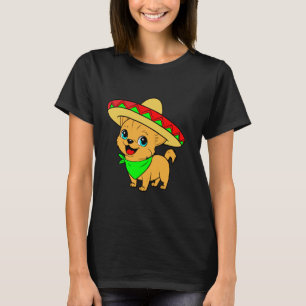 Funny Mexican Dog Pet Chihuahua With Sombrero Cinc T-Shirt