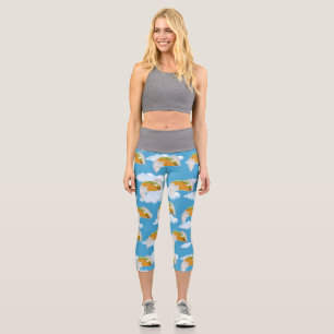 Funny Mexican Food Taco Lover Food Humour Emojis Capri Leggings