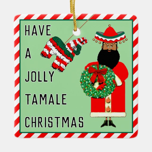 Funny Mexican gift Ceramic Ornament (Front)