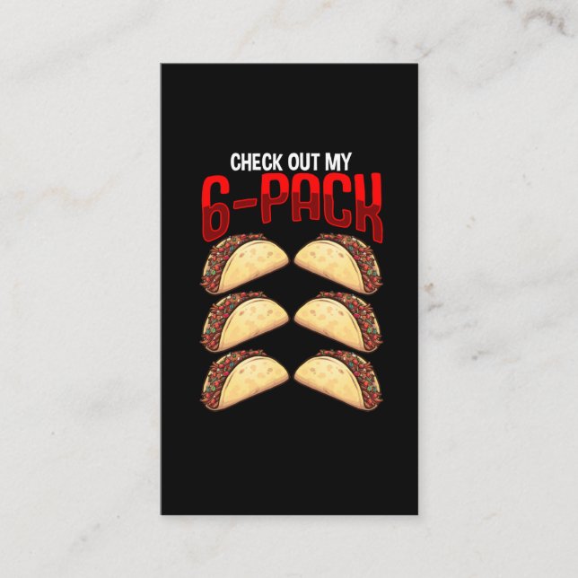 Funny Mexican Gym Fitness Taco Lover Mexico Food Business Card (Front)