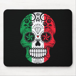 Funny Mexican Skull Head Cinco De Mayo Flag  Mouse Pad