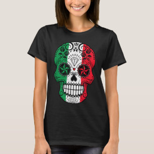Funny Mexican Skull Head Cinco De Mayo Flag T-Shirt