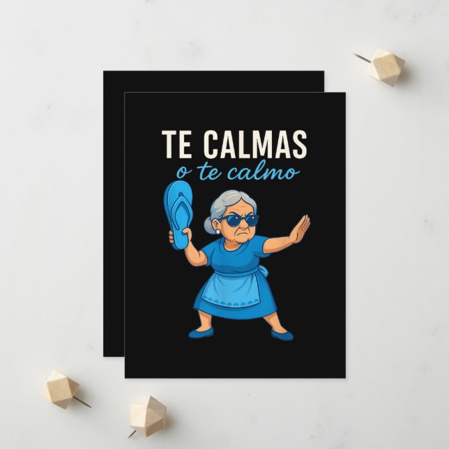 Funny Mexican Spanish Grandma Announcement (Front/Back In Situ)