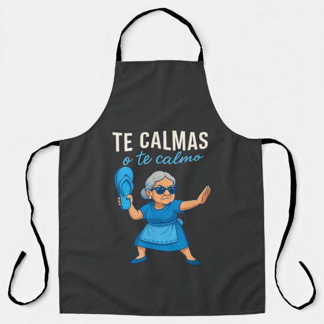 Funny Mexican Spanish Grandma Apron (Front)