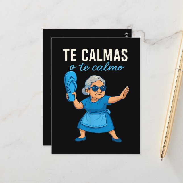Funny Mexican Spanish Grandma Postcard (Front/Back In Situ)