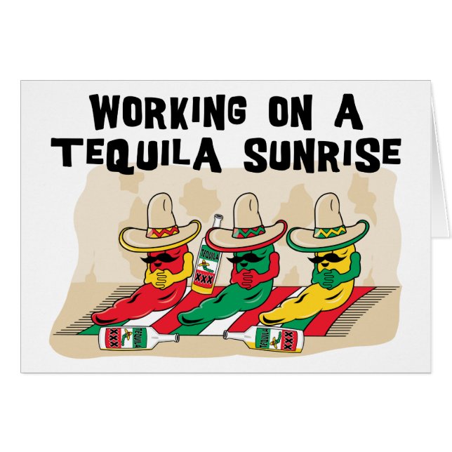 Funny Mexican Tequila Sunrise (Front Horizontal)