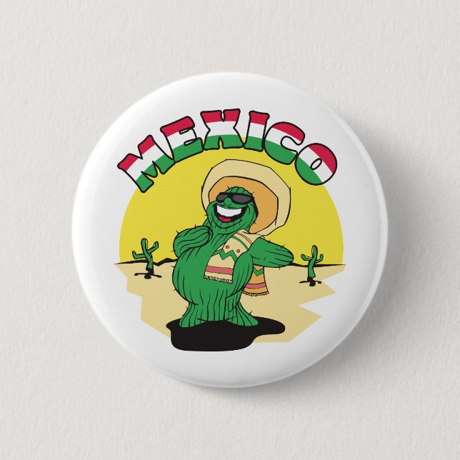 Funny Mexico 6 Cm Round Badge (Front)