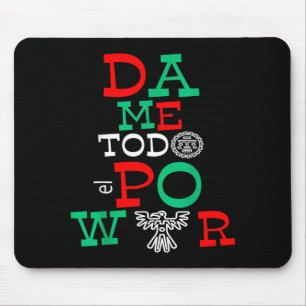 Funny México Eagle Emblem Mexican Flag Patriotic Mouse Pad
