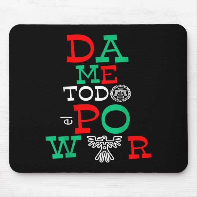 Funny México Eagle Emblem Mexican Flag Patriotic Mouse Pad (Front)