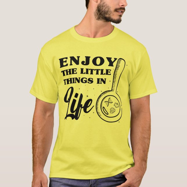 Funny Microscope, Microbiologists Biology Nerd T-Shirt (Front)