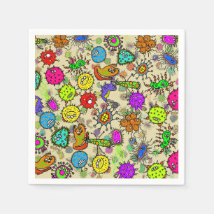 Funny Microscopic Laboratory Organisms Napkin