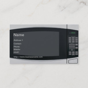 Funny microwave oven Business Card