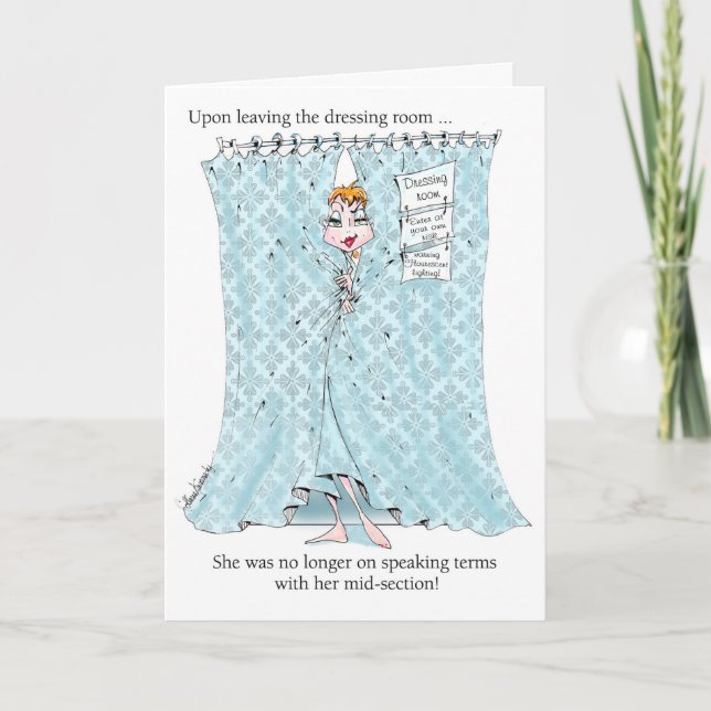 Funny mid-section birthday card for women (Front)