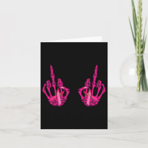 Funny Middle Finger Curse Word Breast Cancer Breas Card