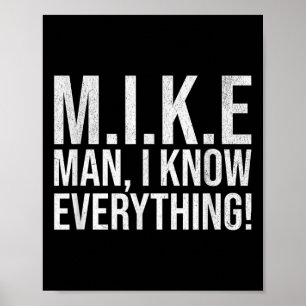 Funny Mike Man I Know Everything Lazy Christmas Mi Poster