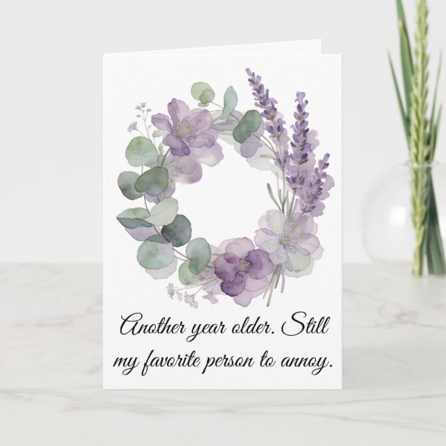 Funny Milestone Birthday Gift for Partner Card (Front)
