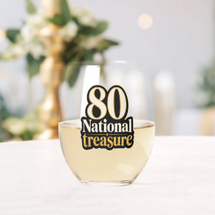 Funny Milestone Birthday Wine Glass Vintage Age