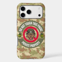 Funny Military Camo Don't Touch My Phone Case