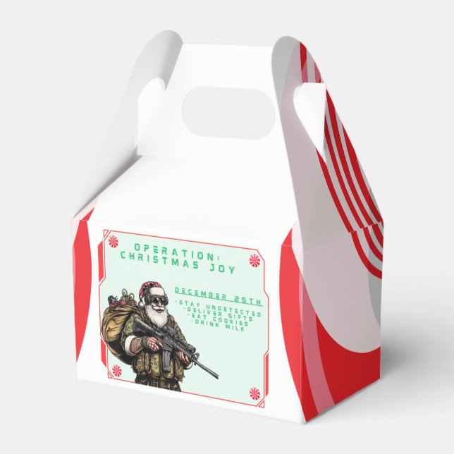 Funny Military Christmas/Santa  Favour Box (Front Side)