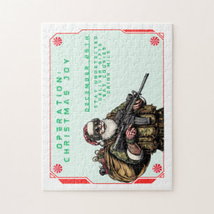 Funny Military/Christmas Santa Jigsaw Puzzle