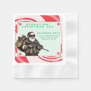 Funny Military/Christmas Santa Napkin