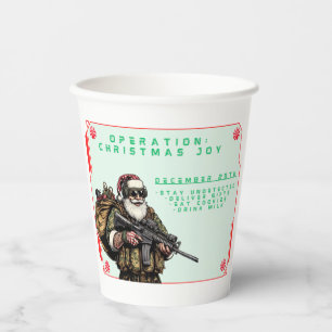 Funny Military Christmas/Santa Paper Cups
