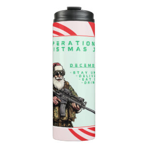 Funny Military/Christmas Santa Thermal Tumbler