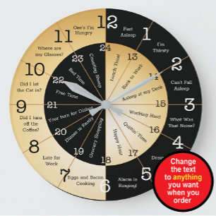 Funny Military Time Clock 24 Hour Wall Decor
