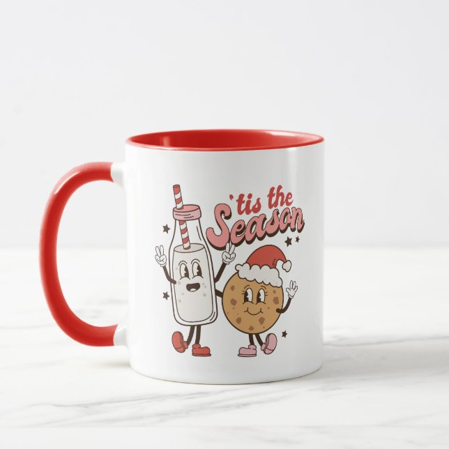 Funny Milk and Cookie Christmas Mug (Left)