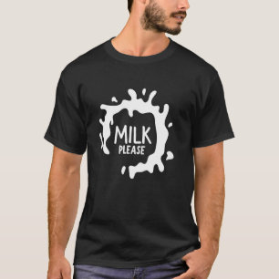 Funny Milk Art For Men Women Kids Glass Of Milk Co T-Shirt
