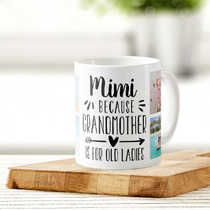 Funny Mimi Grandchildren Names & Photo Collage Coffee Mug