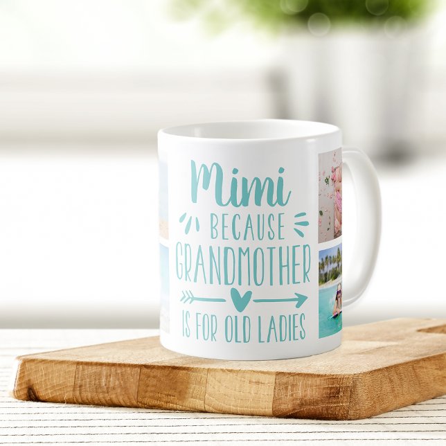 Funny Mimi Grandchildren Names & Photo Collage Coffee Mug (Creator Uploaded)