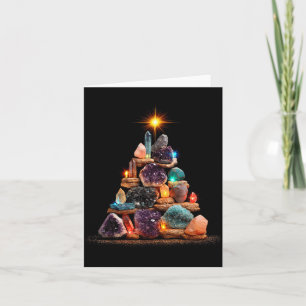 Funny Minerals Christmas Tree Graphic Crystals  Card