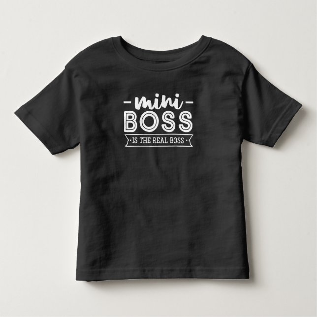 Funny Mini Boss Lady In This House Toddler T-Shirt (Front)