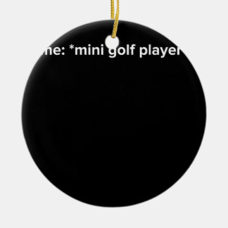 Funny Mini Golf Player Meme Ceramic Tree Decoration