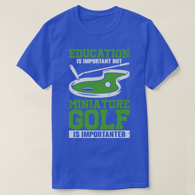 Funny Miniature Crazy Golf Player  T-Shirt (Design Front)