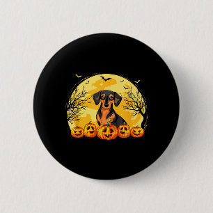 Funny Miniature Pinscher Dog Pumpkins Halloween 6 Cm Round Badge