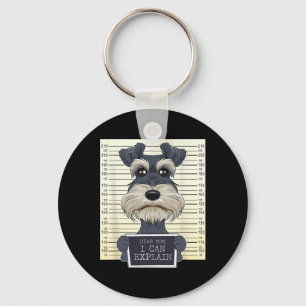 Funny Miniature Schnauzer Mum I Miniature Schnauze Key Ring